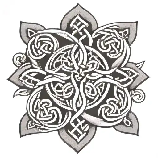 Celtic motherhood knot symbol tattoo design idea