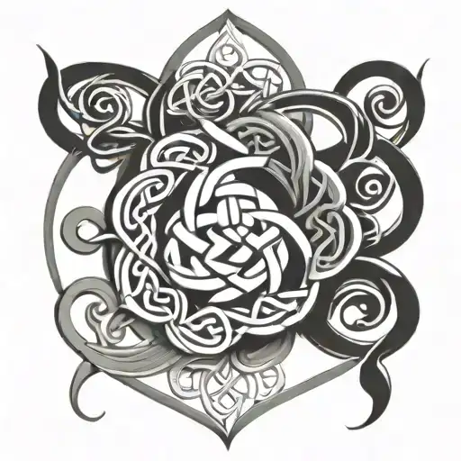 Celtic motherhood knot tattoo design idea
