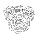 Lua cheia, Ramos de Rosa e Lobos  tattoo design idea