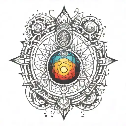 chakras / energy centers tattoo design idea