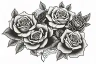 Gemini, roses tattoo design idea