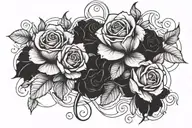 Gemini, roses tattoo design idea