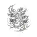 Vine tattoo design idea