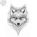 steampunk wolf tattoo design idea