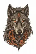 wolf tattoo design idea