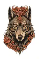 wolf tattoo design idea