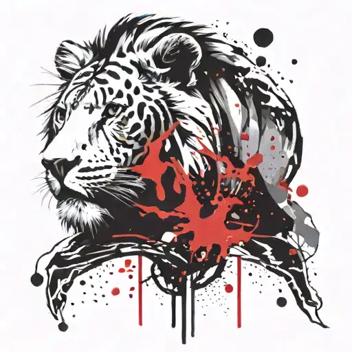 Galatasaray lions head tattoo design idea