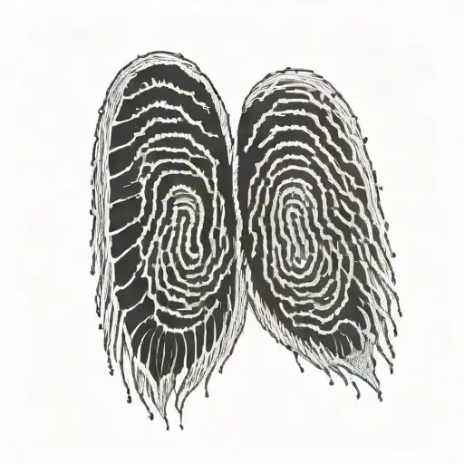 two thumb print tattoo design idea