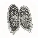 two thumb print tattoo design idea