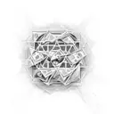 A stack of cash with a JavaScript code snippet flowing out, representing the fusion of money and programming tattoo design idea