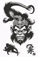 monkey king tattoo design idea