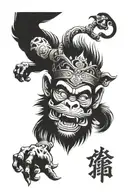 monkey king tattoo design idea