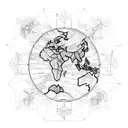 Map Bahia into Map Brazil  tattoo design idea