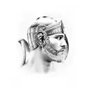 Roman warrior tattoo design idea