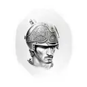 Roman warrior tattoo design idea