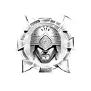 Roman warrior tattoo design idea