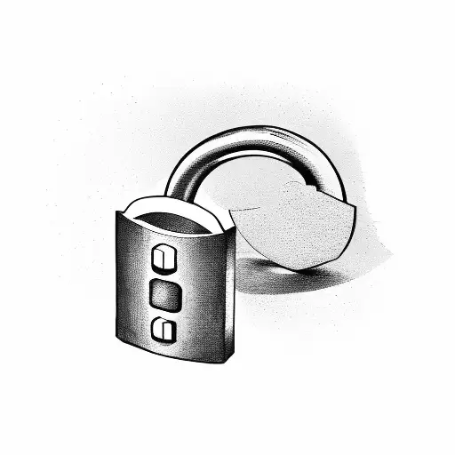 padlock tattoo design idea