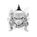 Avatar the Last Airbender in a rectangle box tattoo design idea