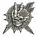 trust no one hand tattoo design idea