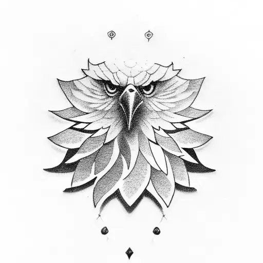 eagle eye in a feather tattoo design idea