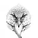 eagle eye in a feather tattoo design idea