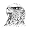 eagle eye in a feather tattoo design idea