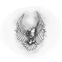 eagle eye in a feather tattoo design idea