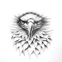 eagle eye in a feather tattoo design idea