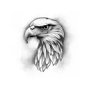 eagle eye in a feather tattoo design idea