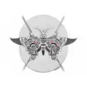 controller ps4 butterfly shaped tattoo design idea