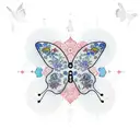controller ps4 butterfly shaped tattoo design idea