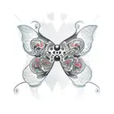 controller ps4 butterfly shaped tattoo design idea