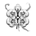 four leaf clover tattoo design idea