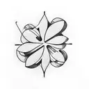 four leaf clover tattoo design idea