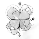 four leaf clover tattoo design idea