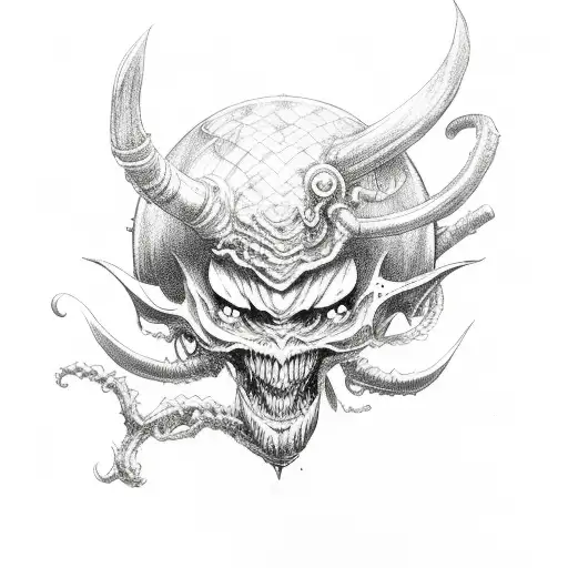 devil fruit, alternative, steampunk tattoo design idea