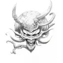 devil fruit, alternative, steampunk tattoo design idea