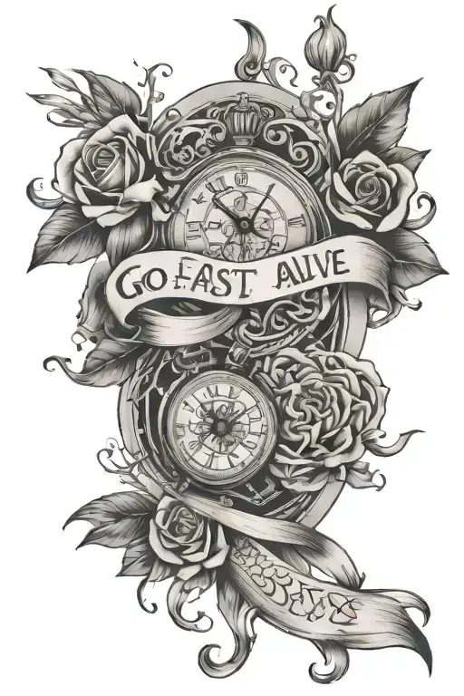 go fast to feel alive go slow to stay alive  tattoo design idea