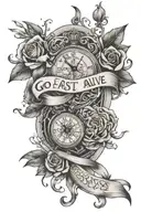 go fast to feel alive go slow to stay alive  tattoo design idea