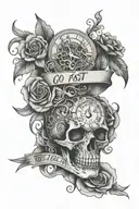 go fast to feel alive go slow to stay alive  tattoo design idea