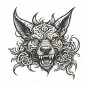 hell hound tattoo design idea