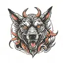 hell hound tattoo design idea