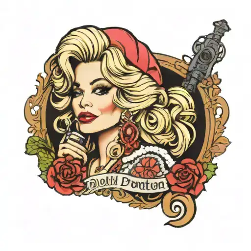 dolly parton tattoo design idea