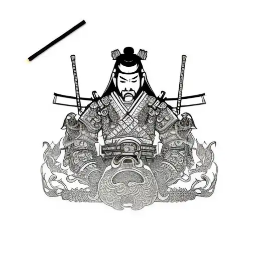 Samurai armour tattoo design idea