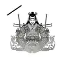 Samurai armour tattoo design idea