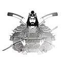 Samurai armour tattoo design idea