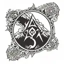 Skyrim logo tattoo design idea
