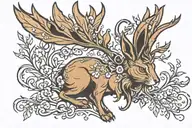 jackalope tattoo design idea