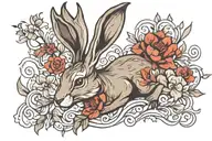 jackalope tattoo design idea