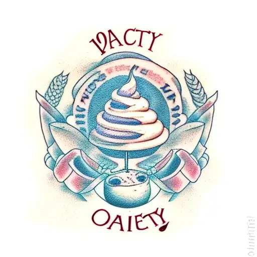 pastry, cake, bakery, bread, wheat, oats, spelt, flour mill tattoo design idea